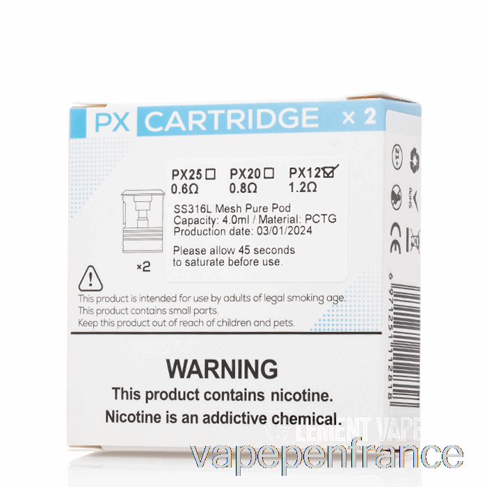 Yihi Sxmini Puremax Px Dosettes De Remplacement 1.2ohm Px12 Stylo Vape